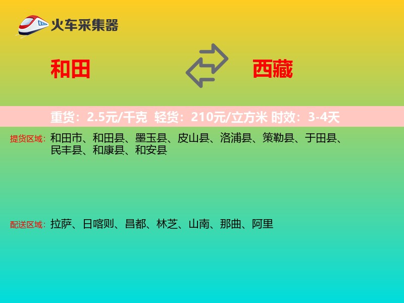 和田到西藏物流专线