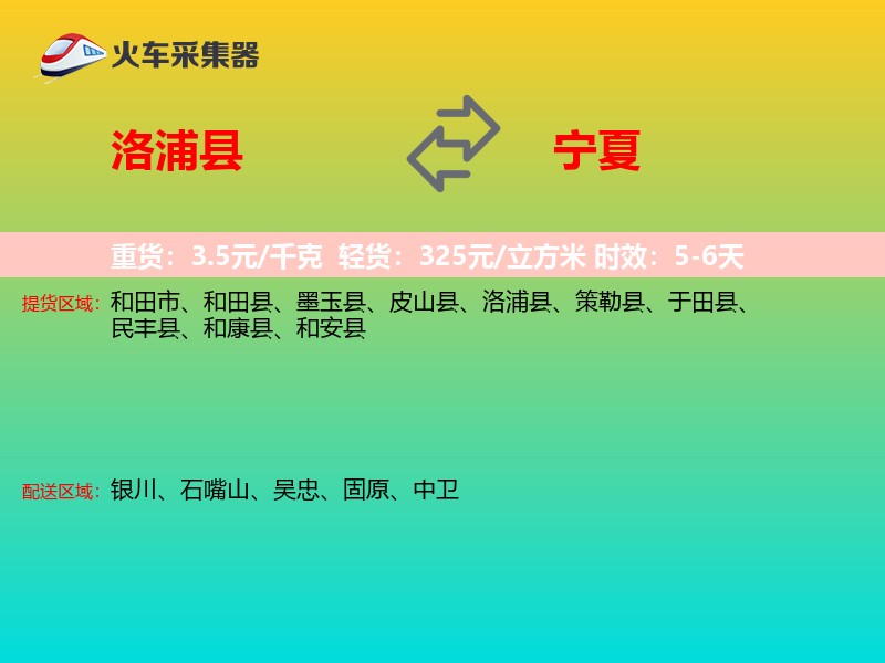 洛浦县到宁夏长途搬家