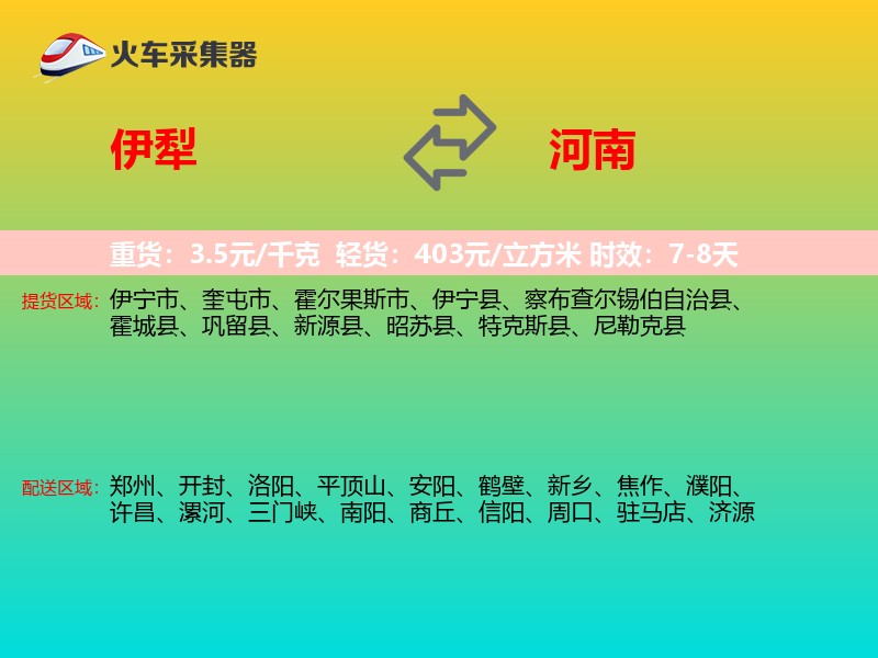 伊犁到河南轿车托运
