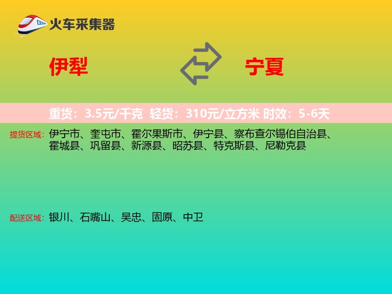 伊犁到宁夏长途搬家
