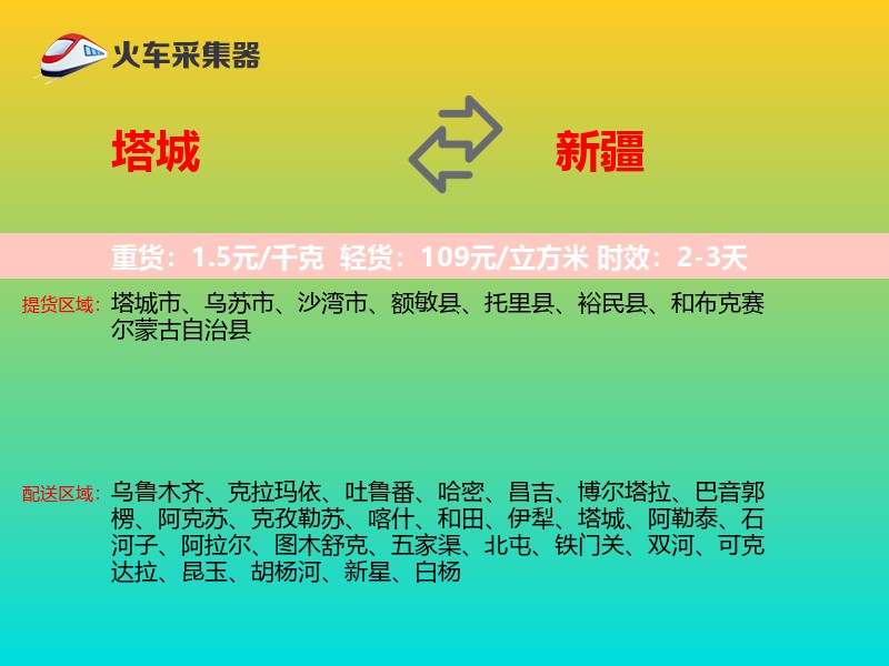塔城到新疆轿车托运