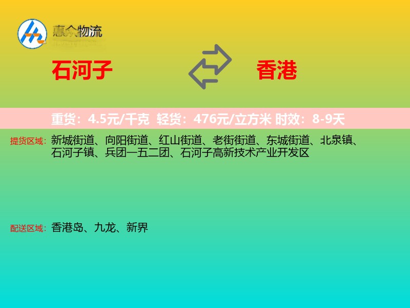 石河子到香港轿车托运