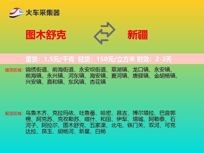 图木舒克到新疆轿车托运