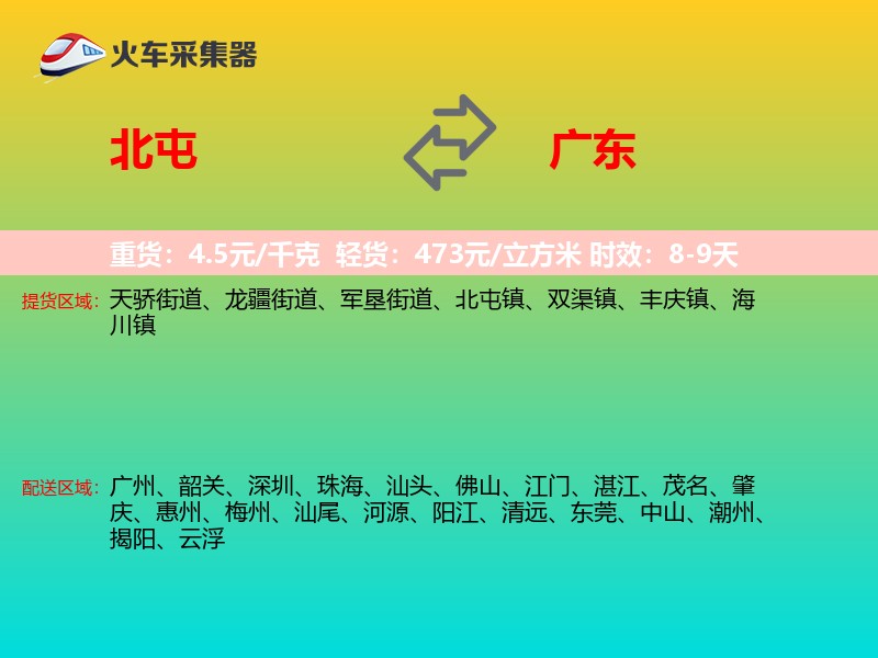 北屯到广东轿车托运