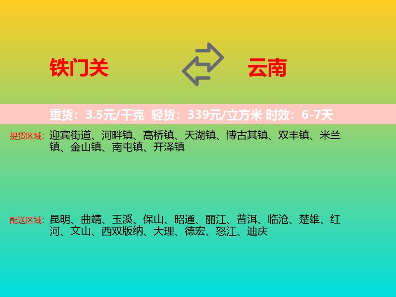 铁门关到云南长途搬家