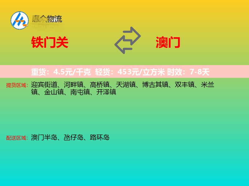 铁门关到澳门轿车托运