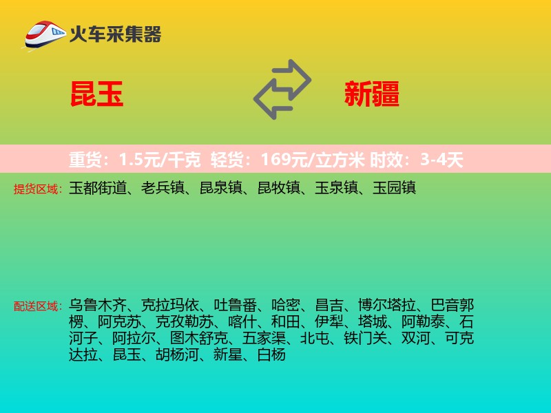 昆玉到新疆轿车托运