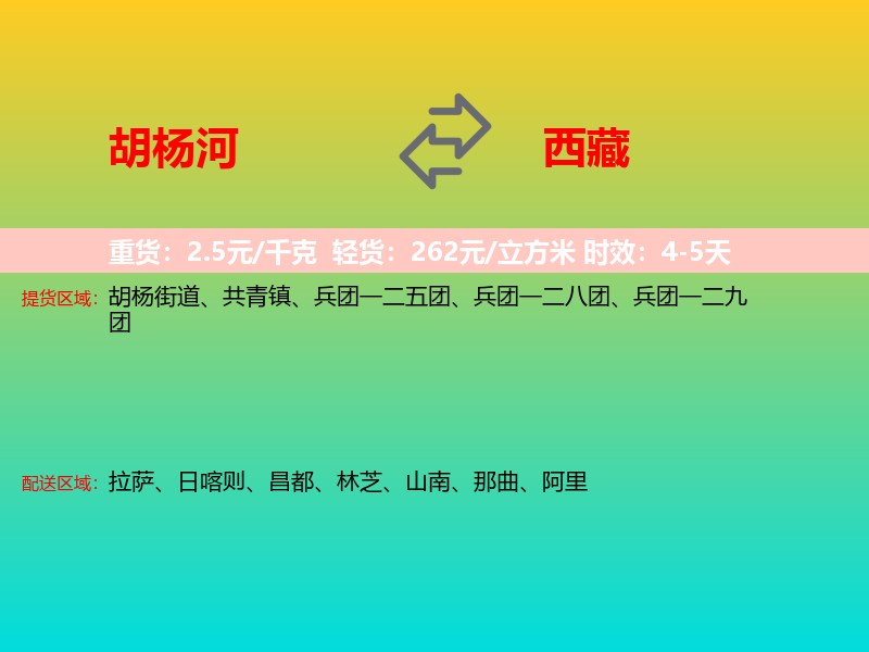 胡杨河到西藏长途搬家
