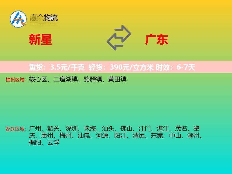 新星到广东轿车托运