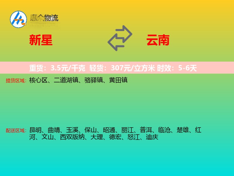 新星到云南长途搬家