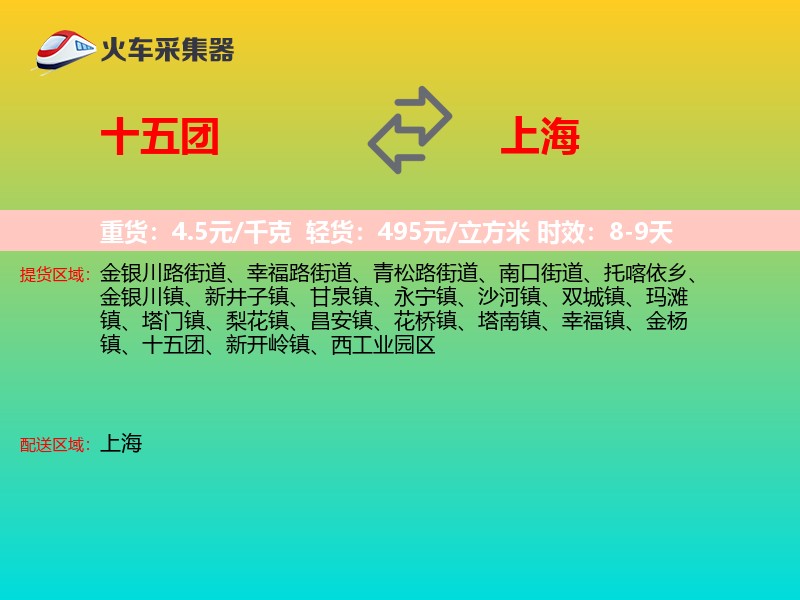 十五团到上海轿车托运