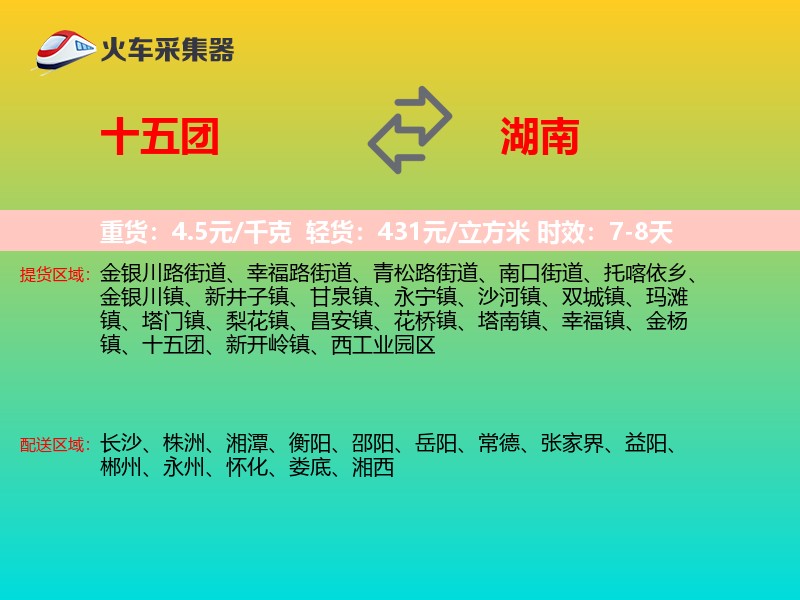 十五团到湖南长途搬家