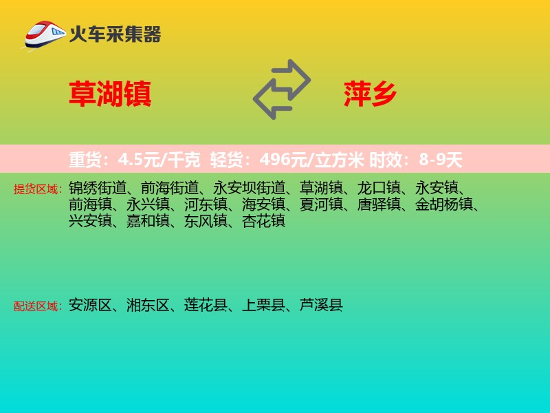 草湖镇到萍乡物流专线