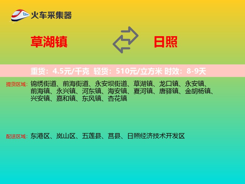 草湖镇到日照物流专线