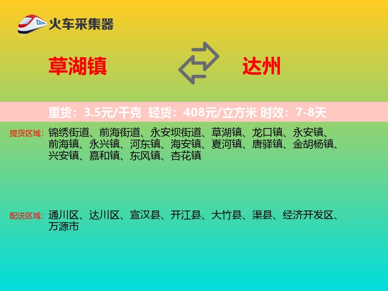 草湖镇到达州物流专线