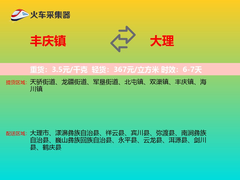 丰庆镇到大理物流专线