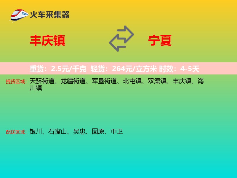 丰庆镇到宁夏长途搬家