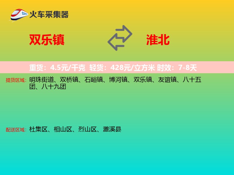 双乐镇到淮北物流专线