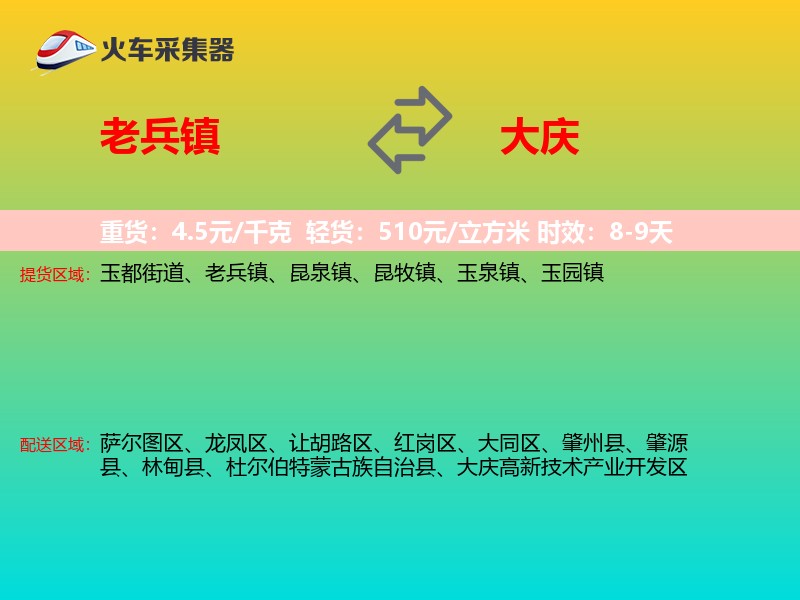 老兵镇到大庆物流专线