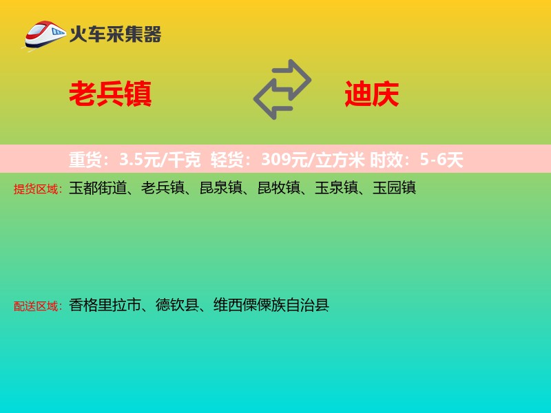老兵镇到迪庆物流专线