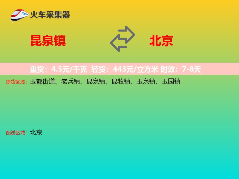 昆泉镇到北京长途搬家