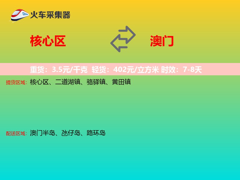 核心区到澳门轿车托运