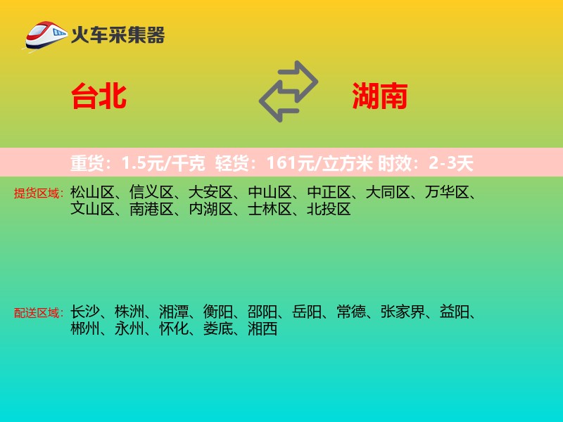 台北到湖南轿车托运