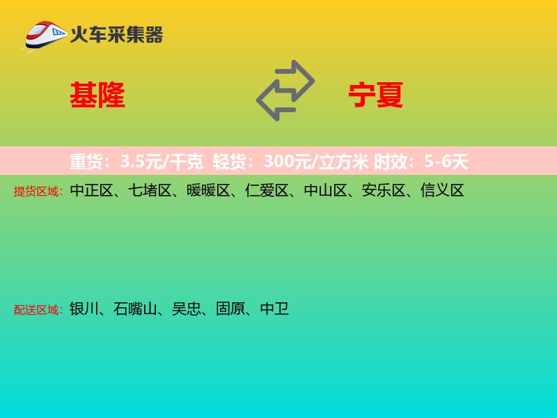 基隆到宁夏长途搬家