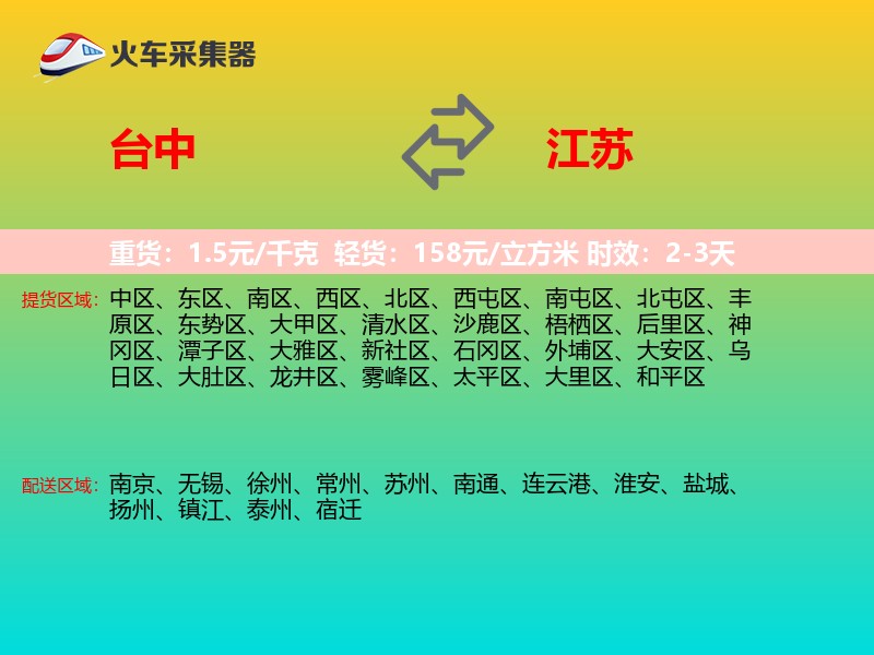 台中到江苏长途搬家