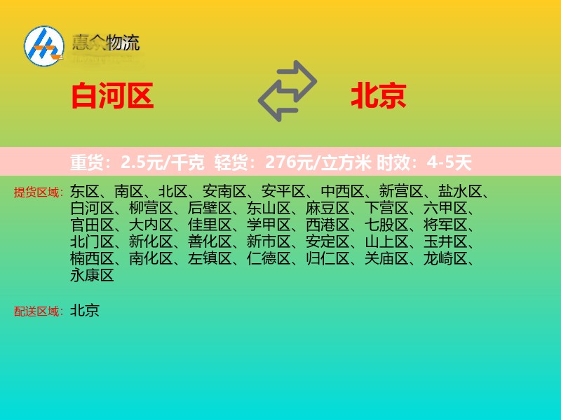 白河区到北京长途搬家