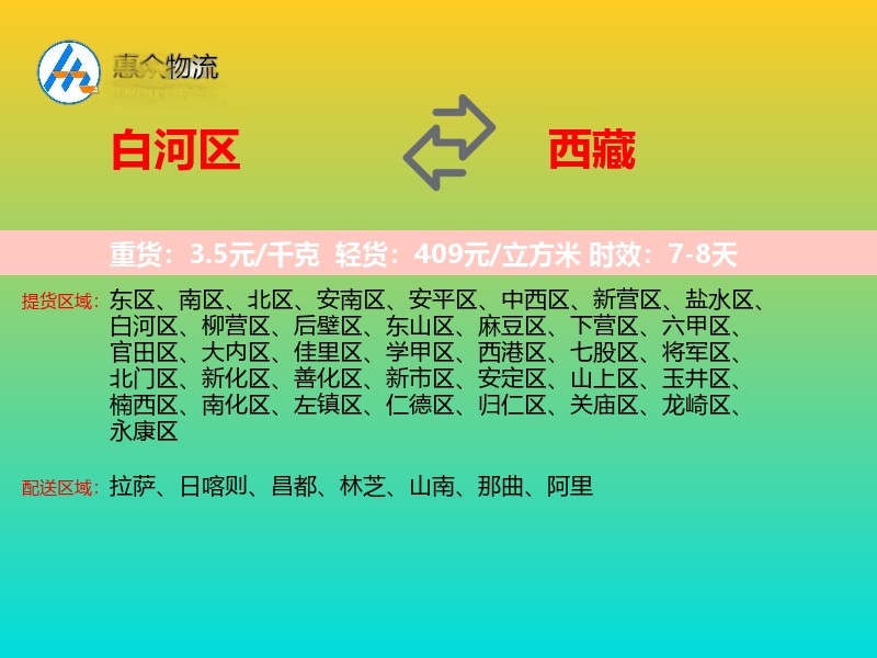 白河区到西藏长途搬家