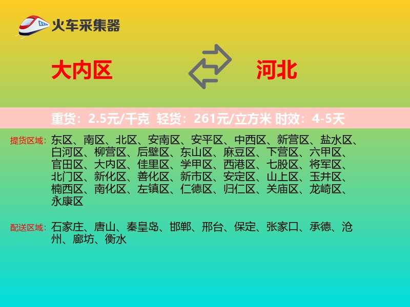大内区到河北长途搬家