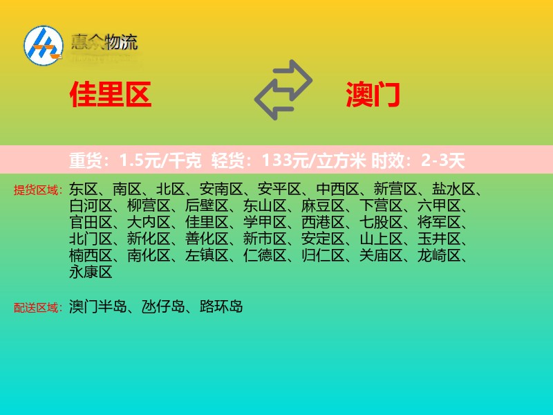 佳里区到澳门长途搬家