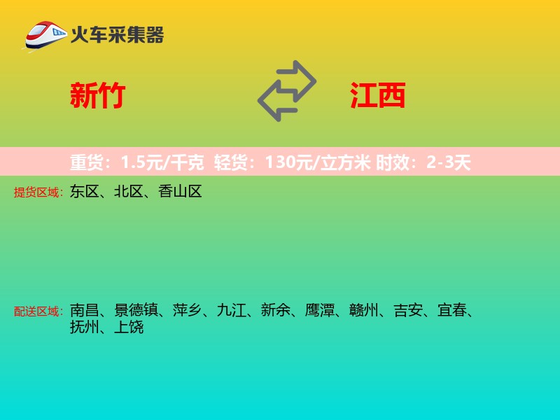 新竹到江西长途搬家