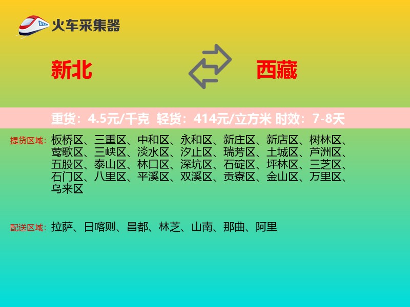 新北到西藏物流专线