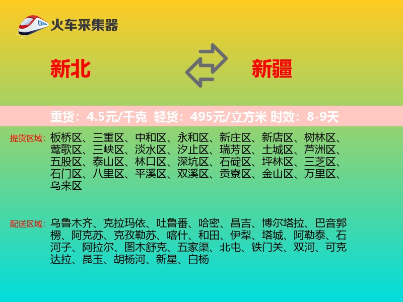 新北到新疆物流专线