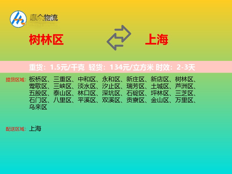 树林区到上海长途搬家