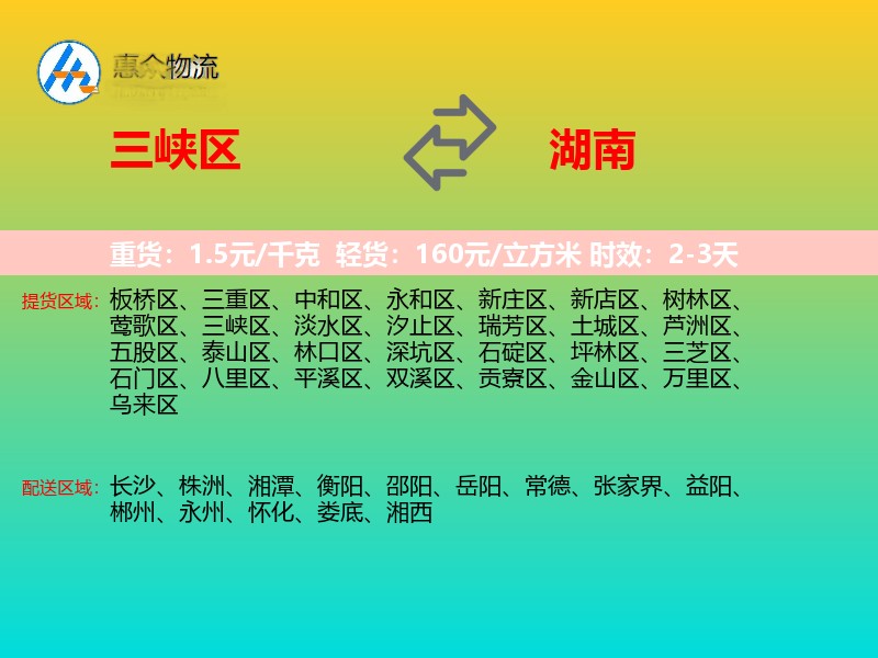 三峡区到湖南长途搬家