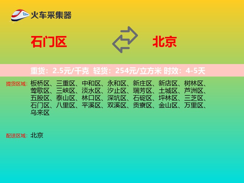 石门区到北京长途搬家