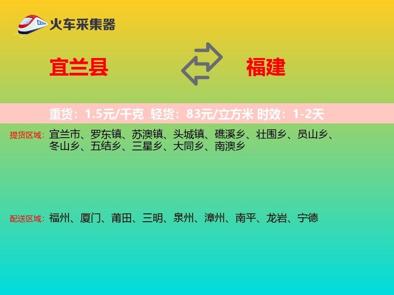 宜兰县到福建长途搬家