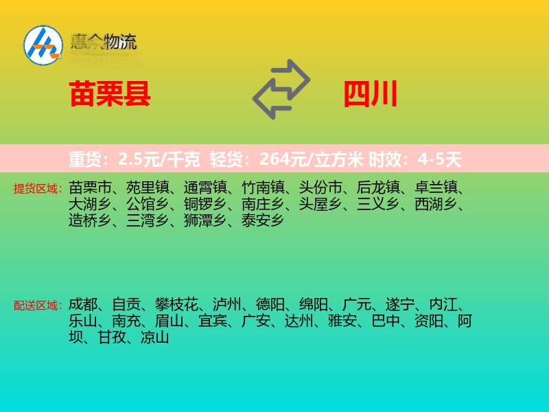 苗栗县到四川长途搬家