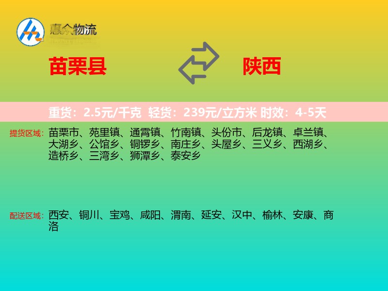 苗栗县到陕西长途搬家
