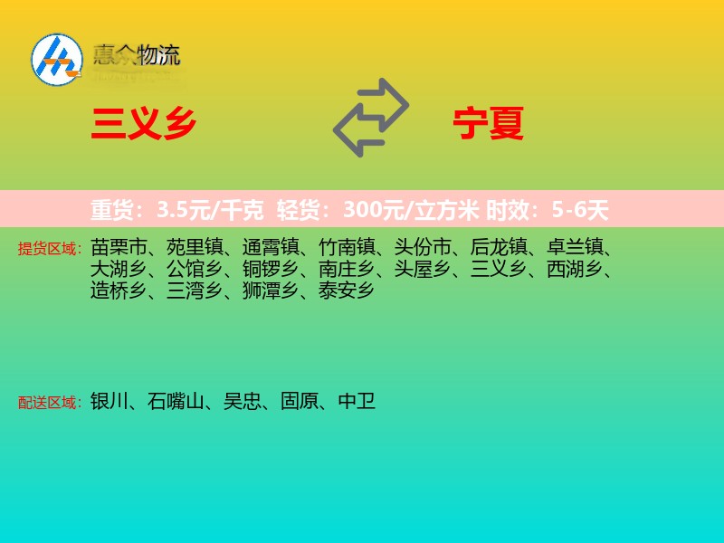 三义乡到宁夏长途搬家