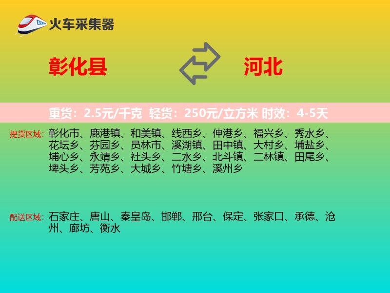 彰化县到河北长途搬家