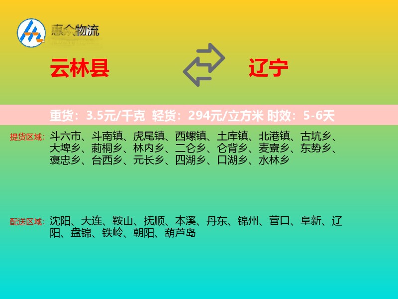 云林县到辽宁轿车托运