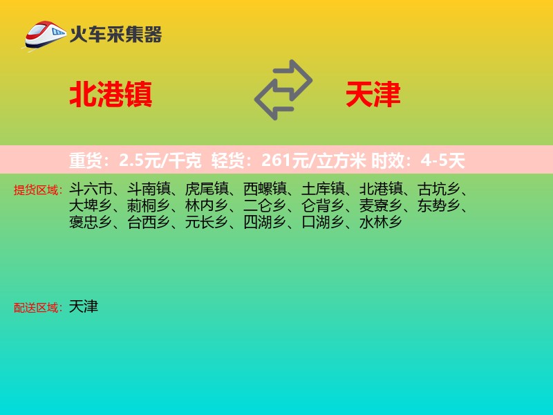 北港镇到天津长途搬家