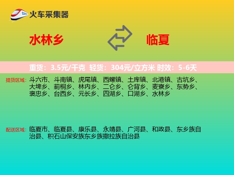 水林乡到临夏物流专线
