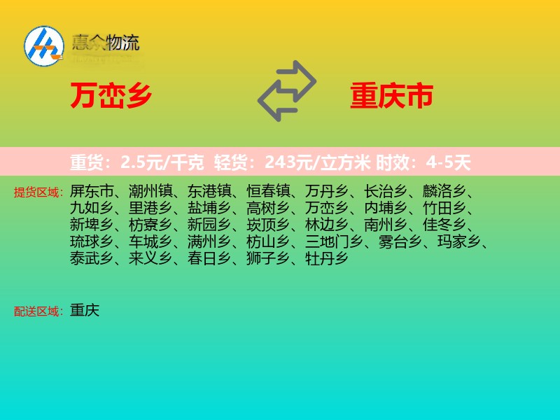 万峦乡到重庆市长途搬家