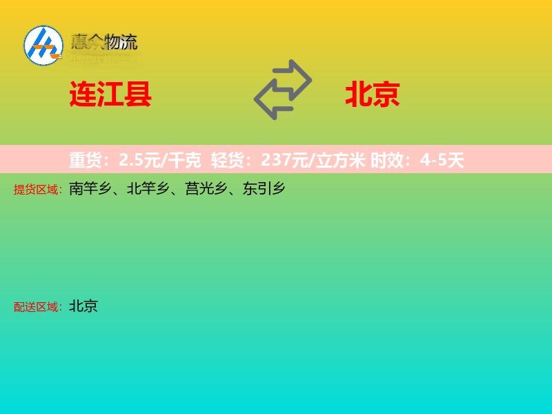 连江县到北京长途搬家