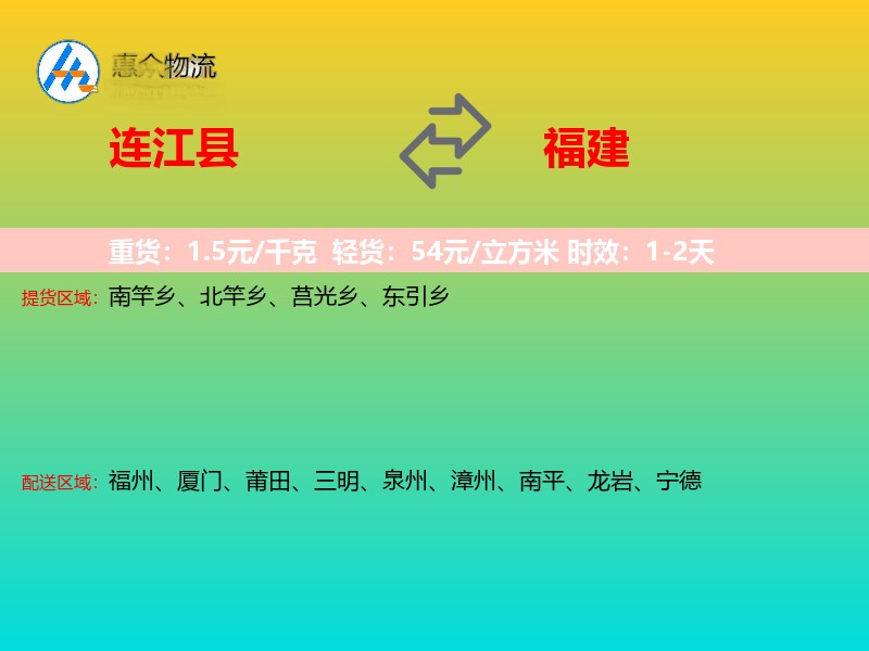 连江县到福建长途搬家